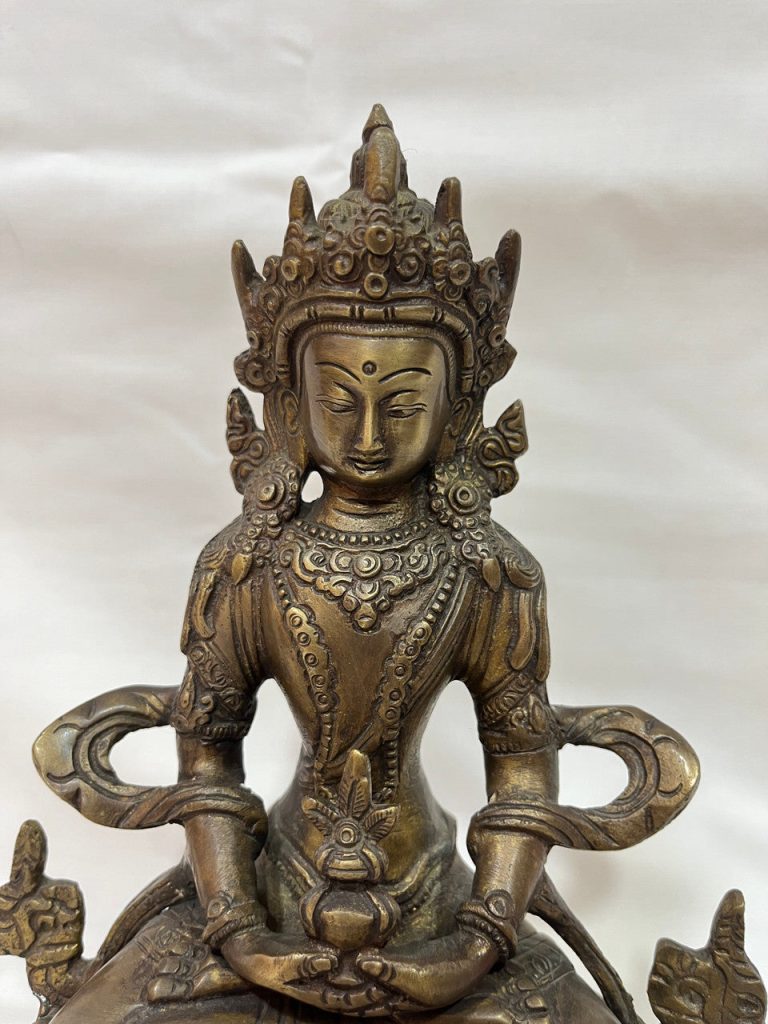 Handmade Amitayus Statue - Brass and Bronze