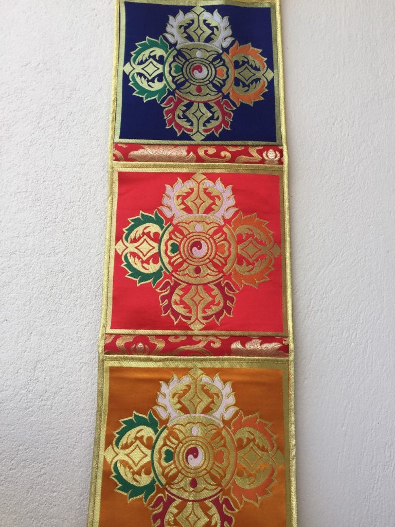 Tibetan Dorje Design Silk Brocade Letter Holder