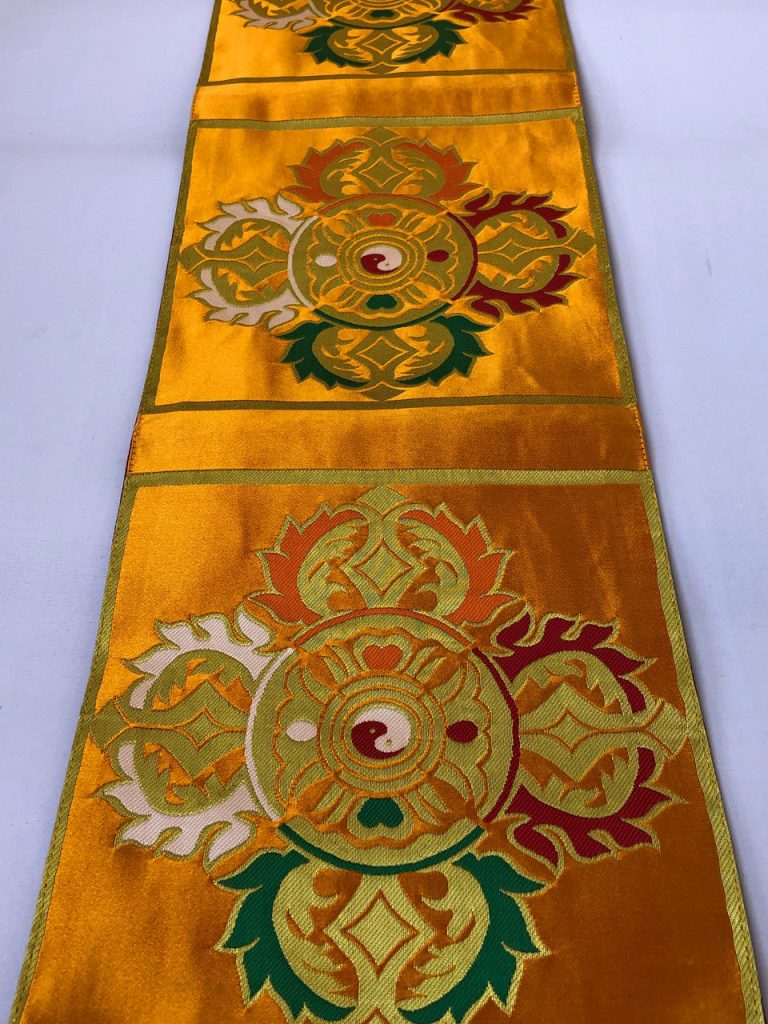 Large Yellow Double Dorje Placemat for Shrines