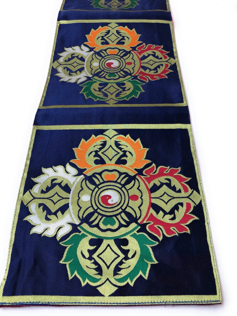 Blue Silk Brocade Double Dorje Placemat