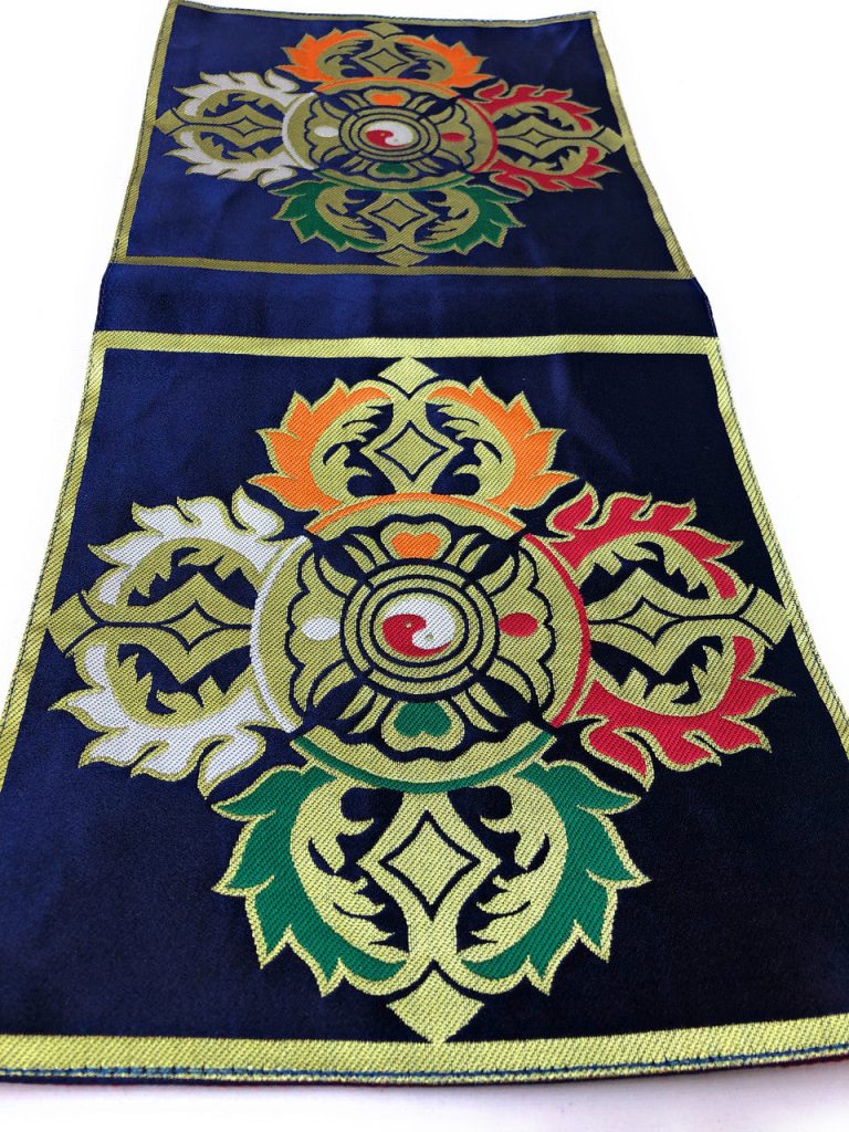 Medium Blue Double Dorje Placemat for Prayer