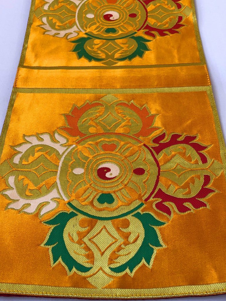 Yellow Silk Brocade Double Dorje Placemat