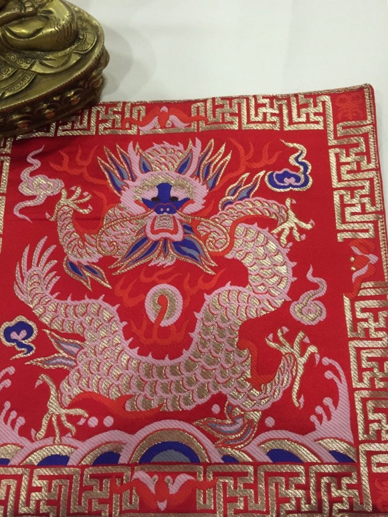 Tibetan Silk Brocade Dragon Altar Cloth