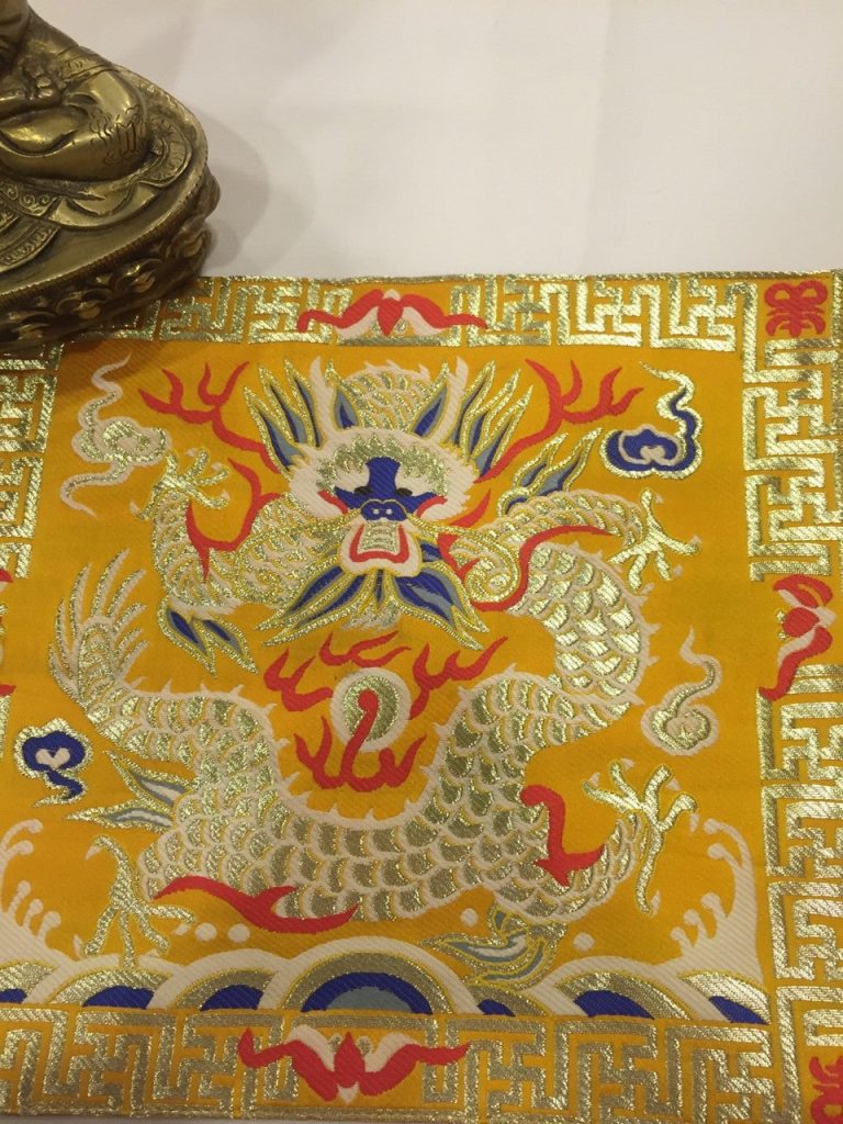 Tibetan Silk Brocade Dragon Altar Cloth