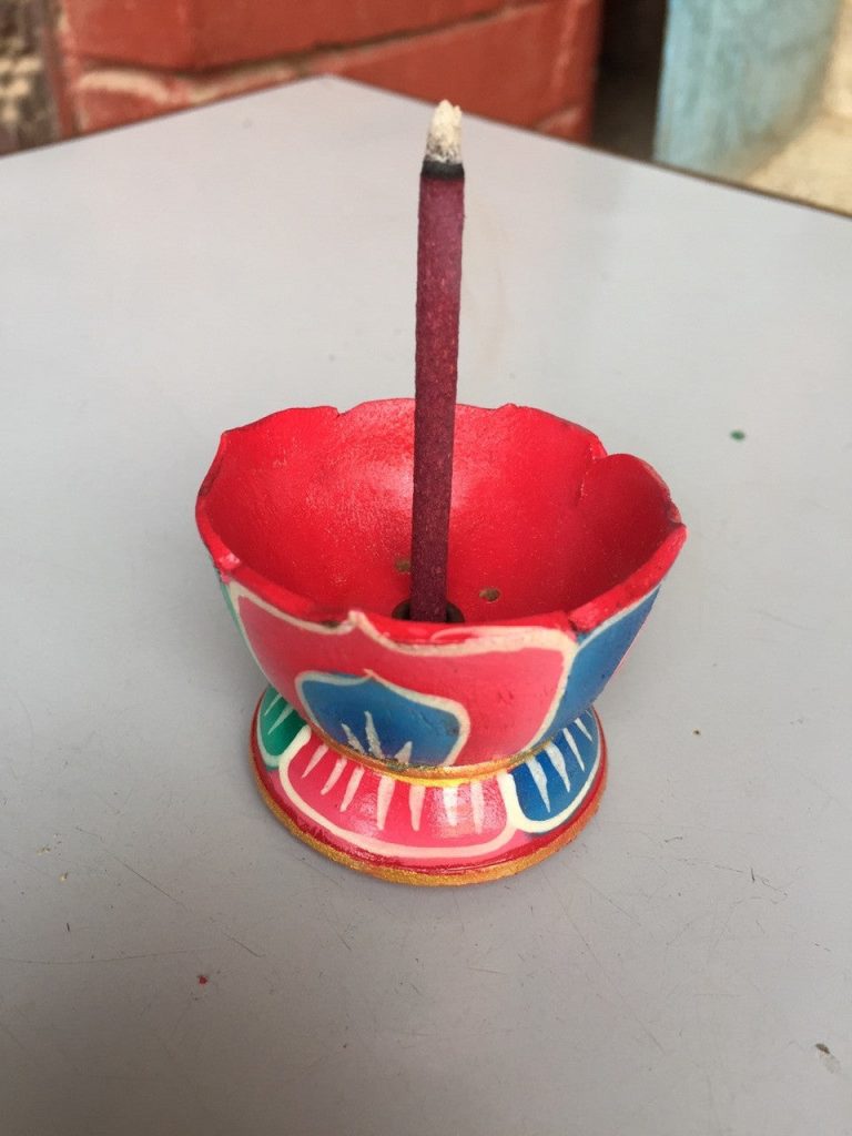 Wooden Lotus-Shaped Incense Burner