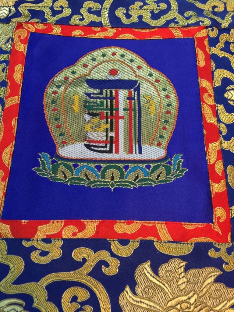 Silk Brocade Blue Kalachakra Wall Hanging