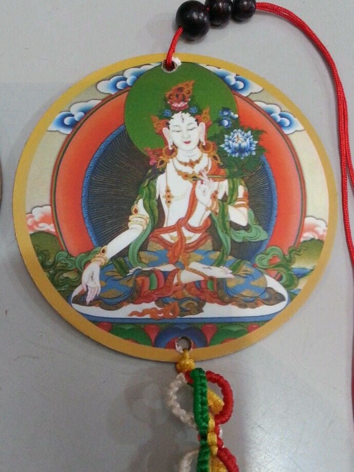 Tibetan White Tara Car and Door Hanging