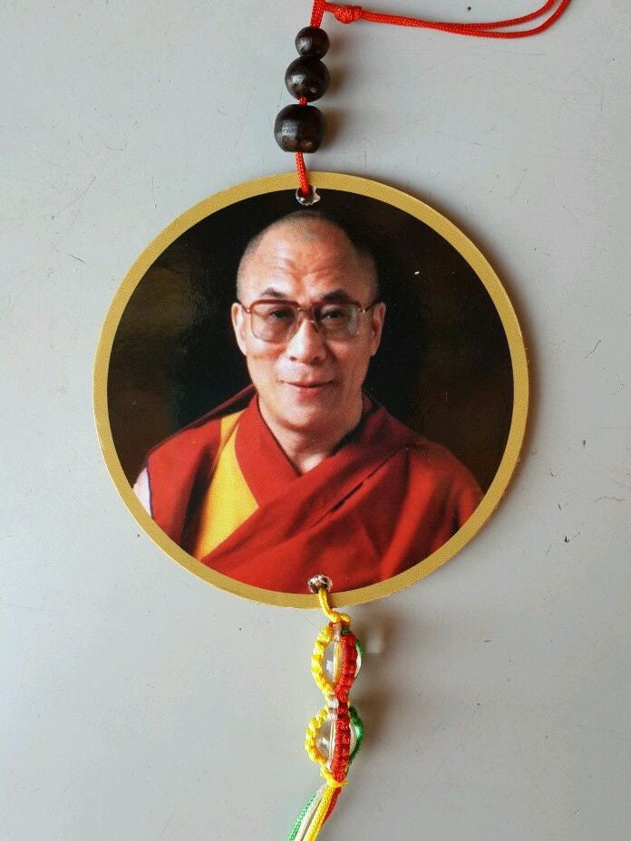 Dalai Lama Wooden Car Hanging Amulet