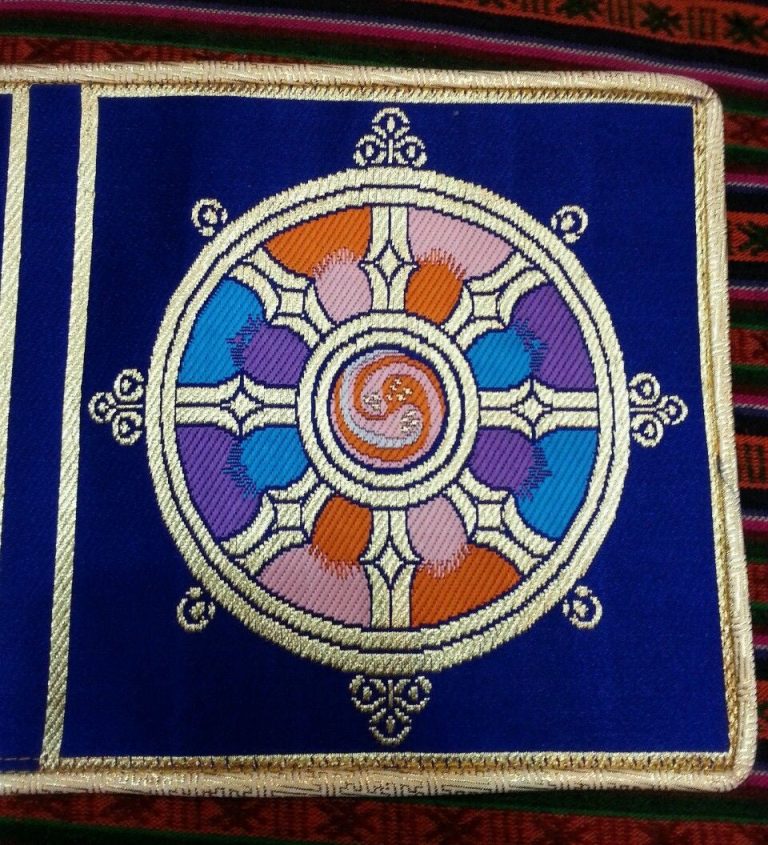 Tibetan Wheel of Life Silk Table Mat