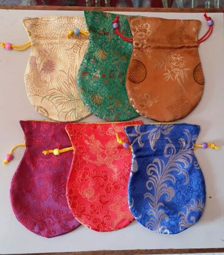 Tibetan Silk Brocade Mala Bag - Sacred Holder