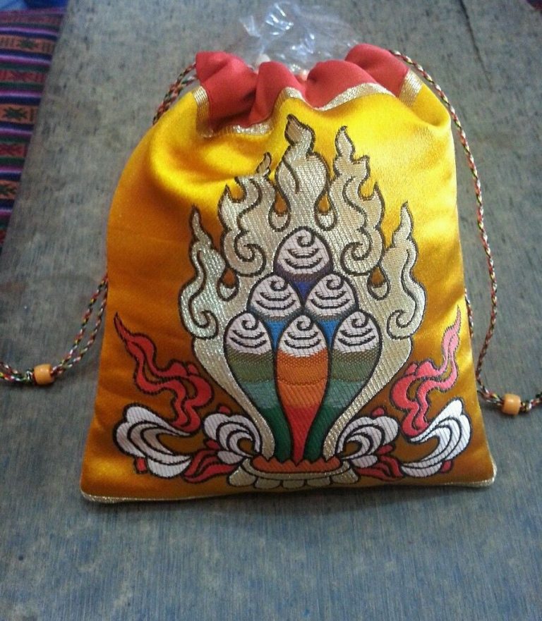 Silk Brocade Norbu Design Mala Bag