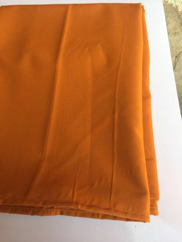 Tibetan Dark Yellow Cotton Meditation Shawl