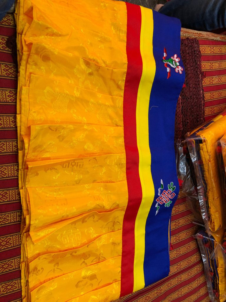 Tibetan Shambu Banner with Auspicious Symbols