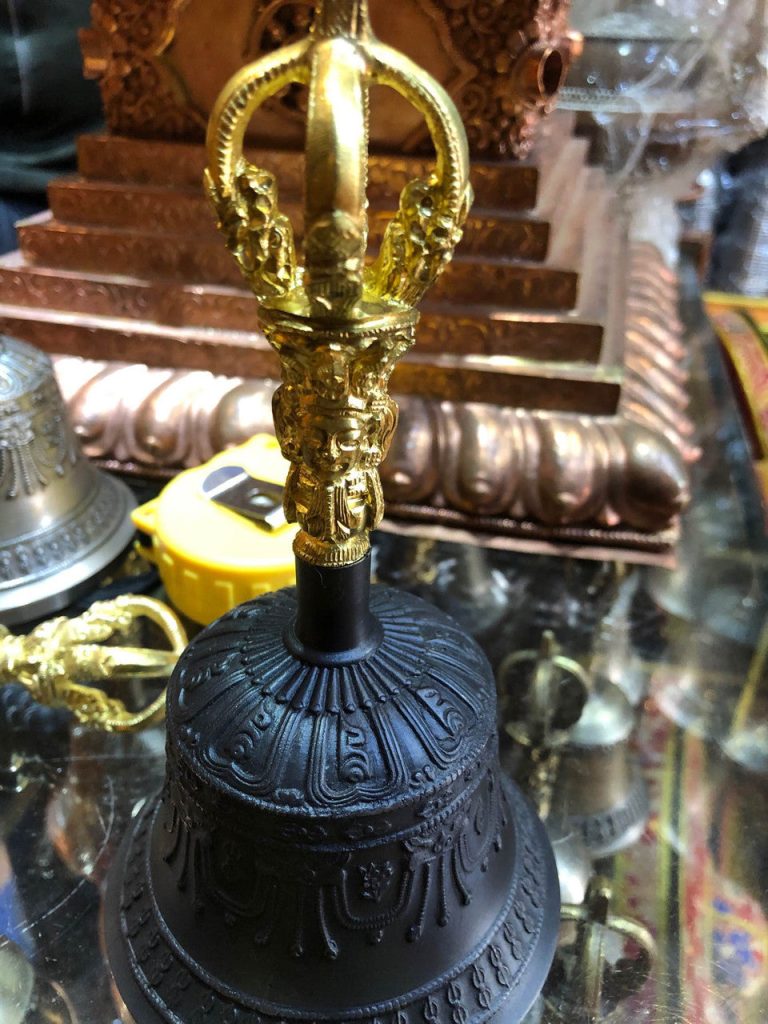 Tibetan Brass Bell and Dorje Set