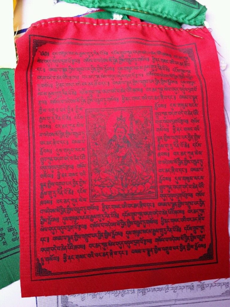 Tibetan Cotton Lungta Prayer Flags with Deities