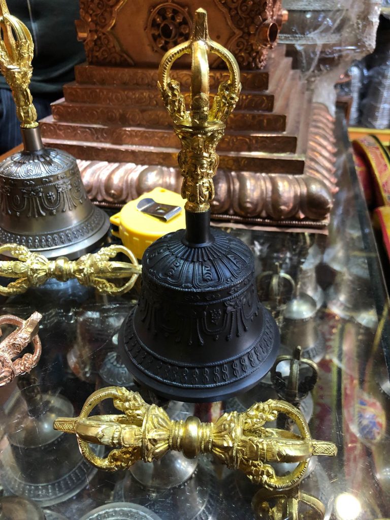 Tibetan Brass Bell and Dorje Set