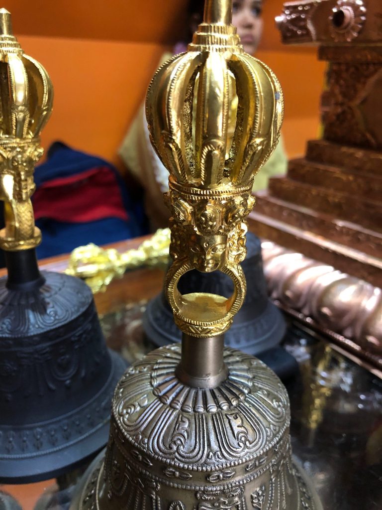 Sacred 9 Pronged Brass Bell and Dorje Set