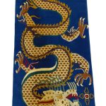 Cobalt Skies and Golden Dragon Premium Wool Rug