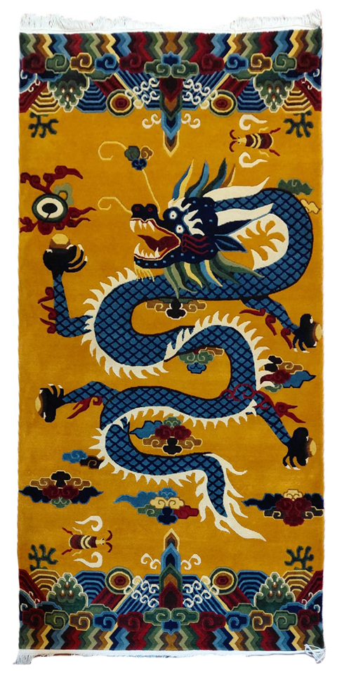 Dragon Hand-Woven Tibetan Rug