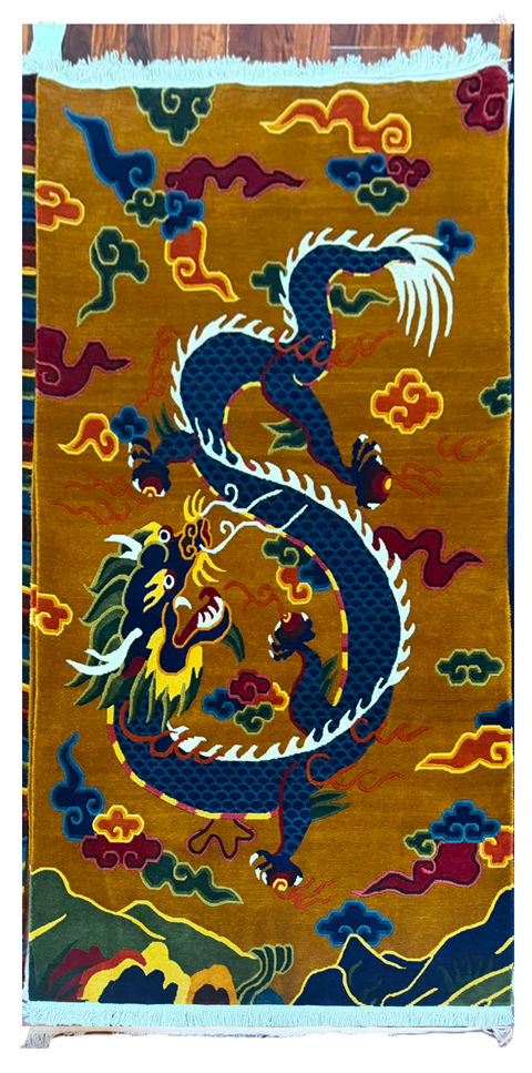 Tibetan Dragon Hand-Knotted Runner