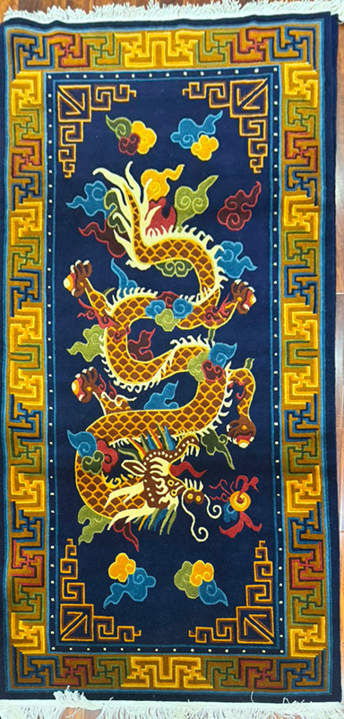 Tibetan Dragon Hand-Woven Rug