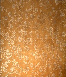 The Honey Amber Botanical Hand-Woven Wool Carpet
