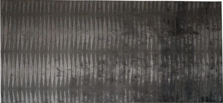 The Charcoal Obsidian Peak Luxury Wool and Silk Carpet