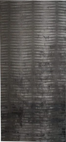 The Charcoal Obsidian Peak Luxury Wool and Silk Carpet