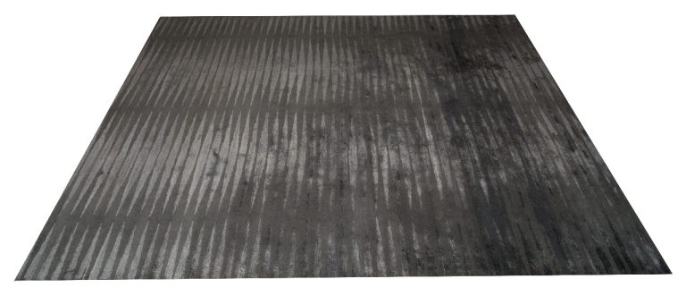 The Charcoal Obsidian Peak Luxury Wool and Silk Carpet